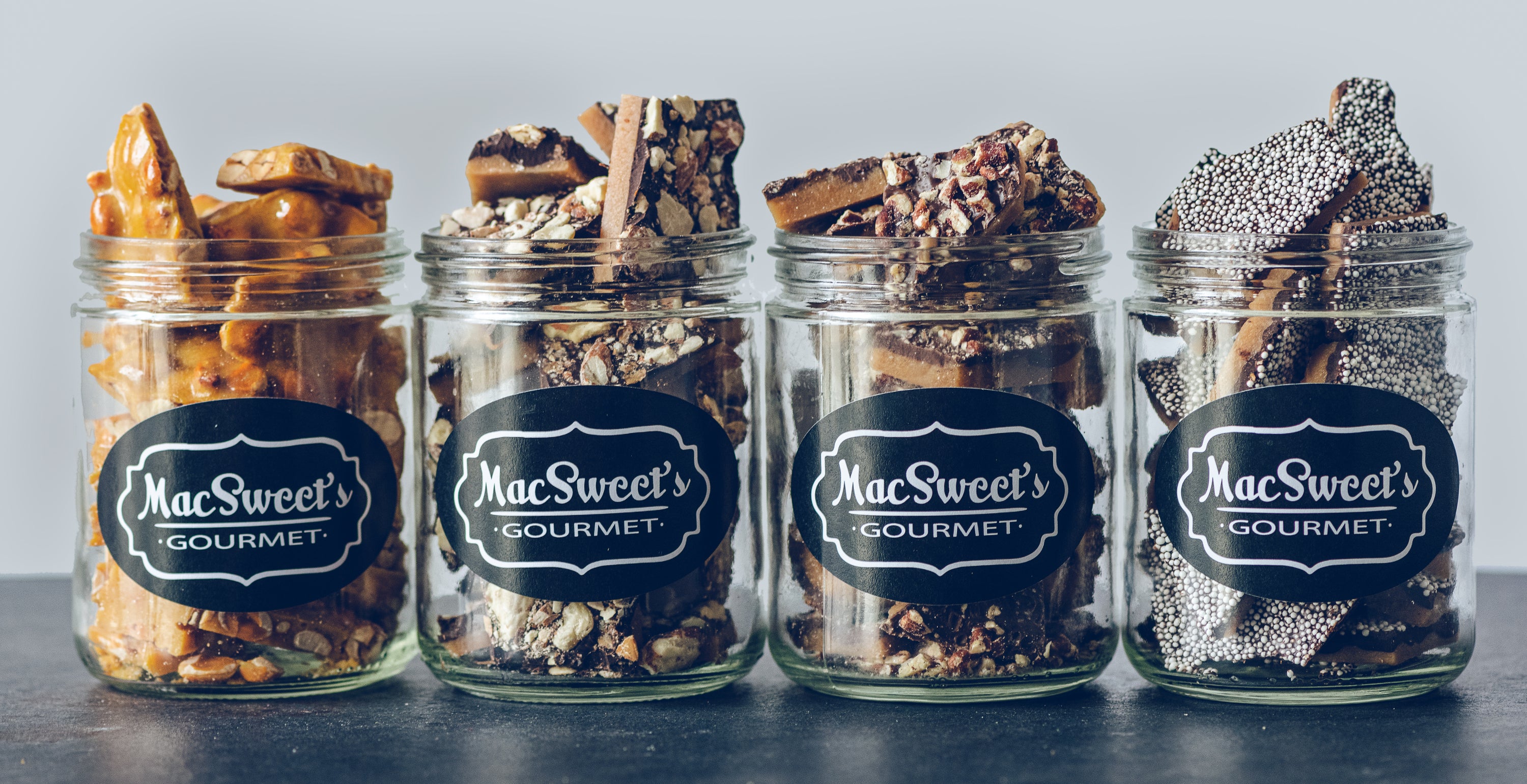 Welcome to MacSweet's Gourmet - A gourmet specialty food company based on the South Shore of Boston, Massachusetts - Specializing in small batch toffee, peanut brittle, and candied nuts