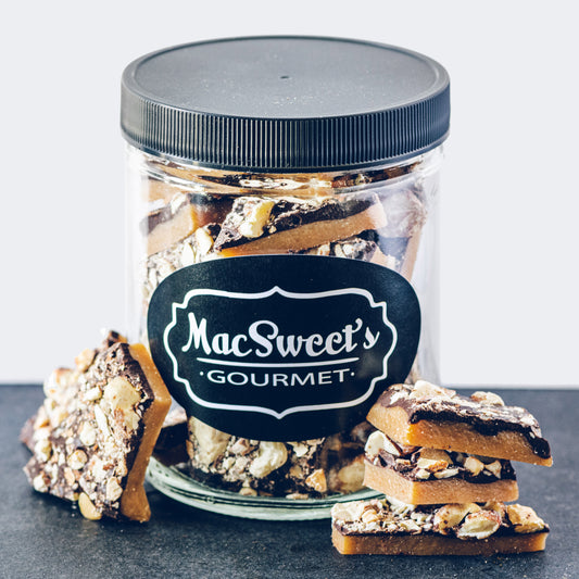 Dark Chocolate Almond Toffee from MacSweet's Gourmet in Massachusetts